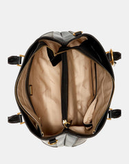 GUES*- Satchel bag CORDELIA-BROWN LOGO-ON SALE