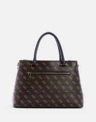 GUES*- Satchel bag CORDELIA-BROWN LOGO-ON SALE