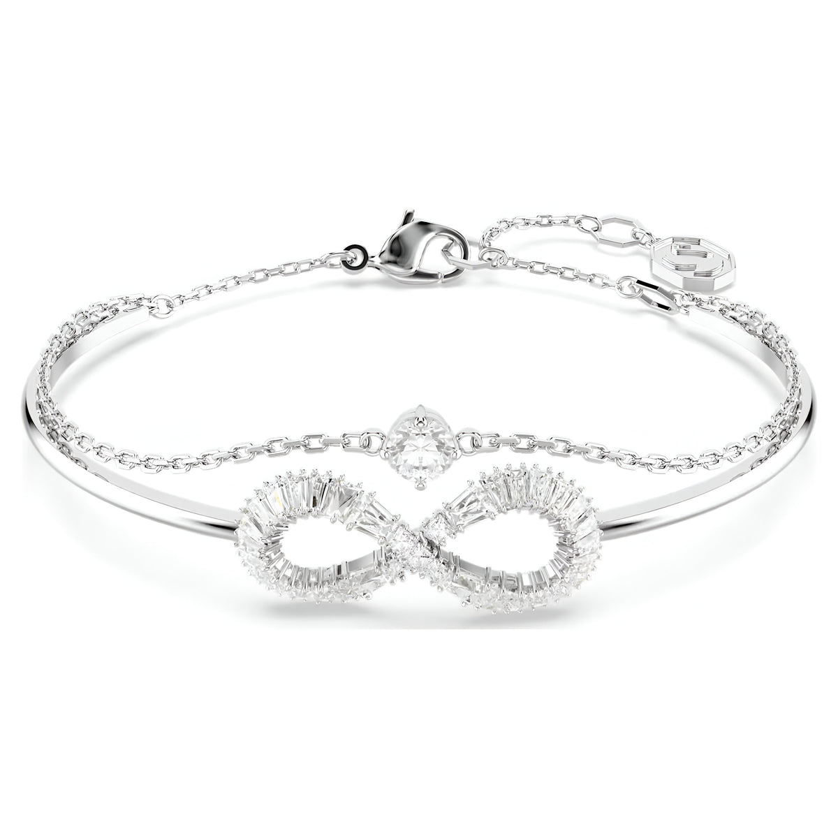Swar*vski -Hyperbola bangle Infinity, White, Rhodium plated-5684049