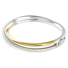 Swar*vski -Hyperbola bangle Round cut, White, Mixed metal finish-Small-5689721