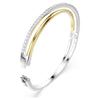 Swar*vski -Hyperbola bangle Round cut, White, Mixed metal finish-Small-5689721