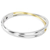 Swar*vski -Hyperbola bangle Round cut, White, Mixed metal finish-Small-5689721