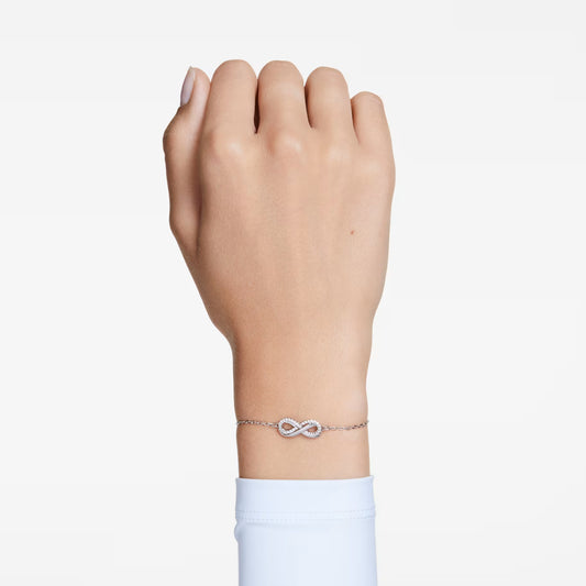 Swar*vski -Hyperbola bracelet Infinity, White, Rhodium plated-5679664