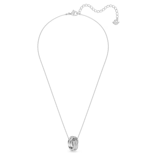 Swar*vski -Hyperbola pendant Intertwined circles, White, Rhodium plated-5646724