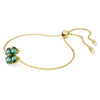 Swar*vski -Idyllia bracelet Mixed cuts, Clover, Green, Gold-tone plated