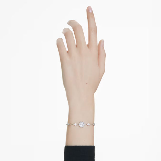 Swar*vski -Idyllia bracelet Mixed cuts, Snowflake, White, Rhodium plated-5691485