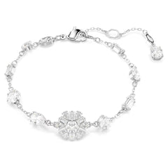 Swar*vski -Idyllia bracelet Mixed cuts, Snowflake, White, Rhodium plated-5691485