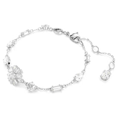 Swar*vski -Idyllia bracelet Mixed cuts, Snowflake, White, Rhodium plated-5691485