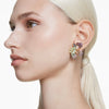Swar*vski -Idyllia clip earrings Asymmetrical design, Mixed cuts, Pavé, Flower, Multicolored, Gold-tone plated-5709957