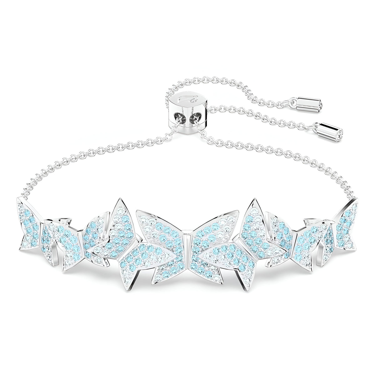 Swar*vski -Idyllia Lilia bracelet Butterfly, Blue, Rhodium plated-5662184