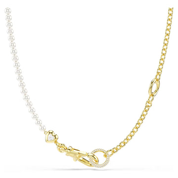 Swar*vski - Idyllia necklace Crystal pearl, White, 18K gold finish-5742961