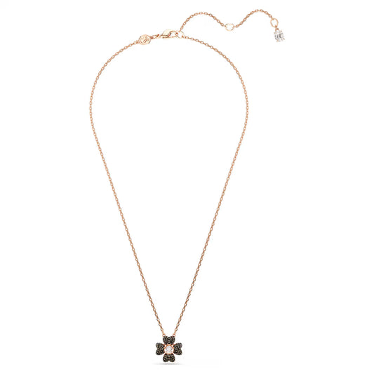 Swar*vski -Idyllia pendant Clover, Black, 18K rose gold finish-5714901