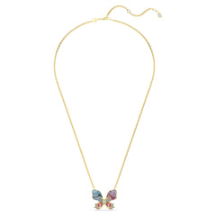 Swar*vski -Idyllia pendant and brooch Mixed cuts, Pavé, Butterfly, Multicolored, Gold-tone plated-5709951