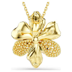 Swar*vski -Idyllia pendant and brooch Mixed cuts, Pavé, Flower, Multicolored, Gold-tone plated-5709952