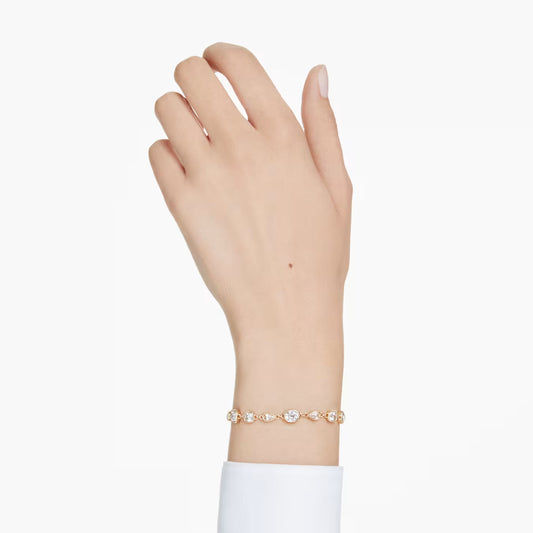 سوار سواروفسكي Imber، بقطع متنوعة، لون أبيض، مطلي باللون الذهبي - 5705471