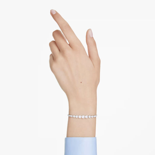 Swar*vski -Imber bracelet Mixed round cuts, White, Rhodium plated-5705451