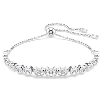 Swar*vski -Imber bracelet Mixed round cuts, White, Rhodium plated-5705451