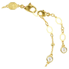 Swar*vski -Imber bracelet Round cut, Scattered design, White, Gold-tone plated-5680094