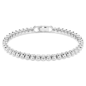 Swar*vski -Imber Emily Tennis bracelet Round cut, White, Rhodium plated-1808960