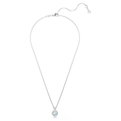 Swar*vski -Imber pendant Heart cut, Heart, Blue, Rhodium plated-5711346