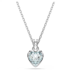 Swar*vski -Imber pendant Heart cut, Heart, Blue, Rhodium plated-5711346