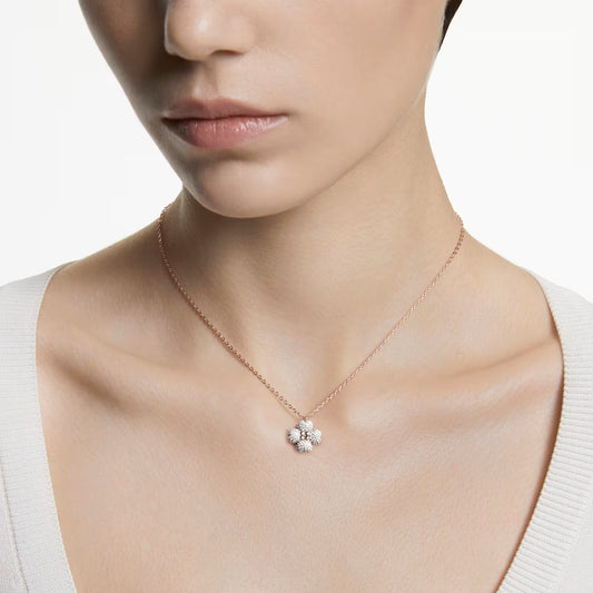 Swar*vski -Latisha pendant Pavé setting, clover motif, shimmering effect, rose gold finish-5743576