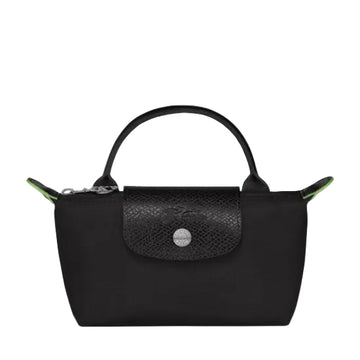 LONGCHAMP* -Le Pliage Original Pouch-Black/Green