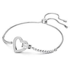 Swar*vski -Lovely bracelet Heart, White, Rhodium plated-5636447