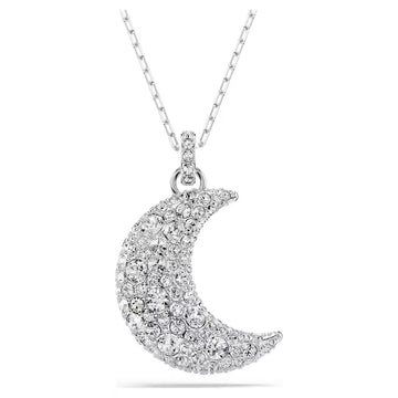 Swar*vski -Luna pendant Moon, White, Rhodium plated-5666181