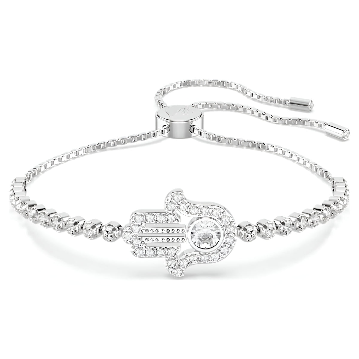 Swar*vski -Matrix bracelet Hand, White, Rhodium plated-5632065