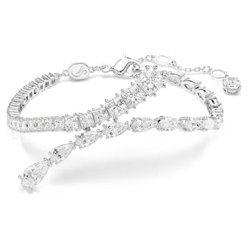 Swar*vski -Matrix bracelet Mixed cuts, White, Rhodium plated-5693154