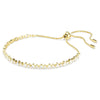 Swar*vski -Matrix bracelet Round cut, White, Gold-tone plated-5730709