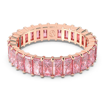 Matrix ring Baguette cut, Pink, 18K rose gold finish-5647589
