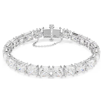 Swar*vski -Matrix Tennis bracelet White, Rhodium plated-5599202-Coming Soon