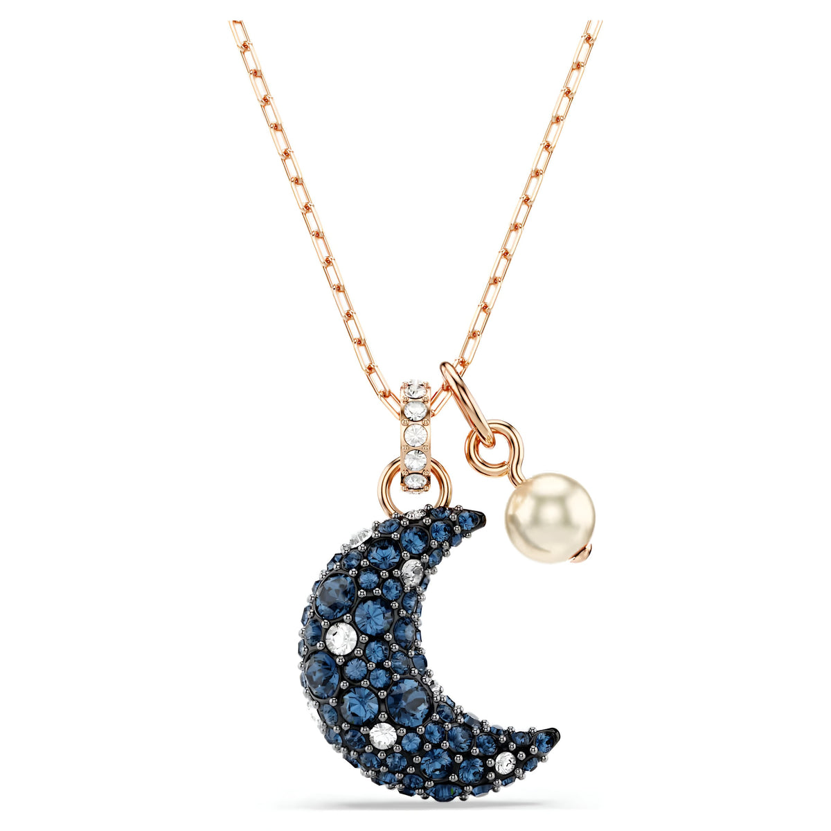 Swar*vski -Sublima pendant Crystal pearl, Moon, Multicolored, Rose gold-tone plated-5671585