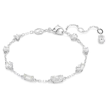 Swar*vski -Mesmera bracelet Mixed cuts, Scattered design, White, Rhodium plated-5661530