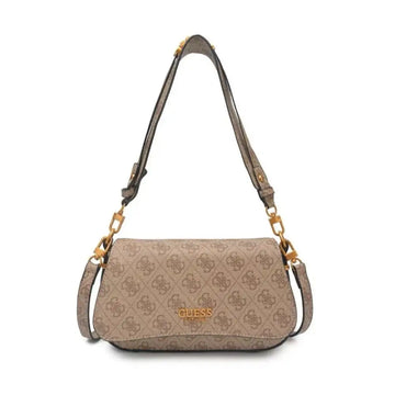 Gues* -  Guess Noelle Shoulder Bag - BROWN LOGO