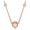 Swar*vski -Dragon & Phoenix Pendant Crystal pearls, Dragon claw, White, Rose gold plated-5685774