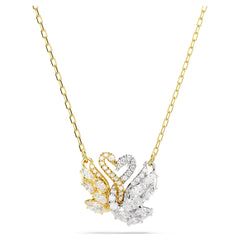 Swar*vski -Swan pendant Swan, White, Gold-tone plated-5714934