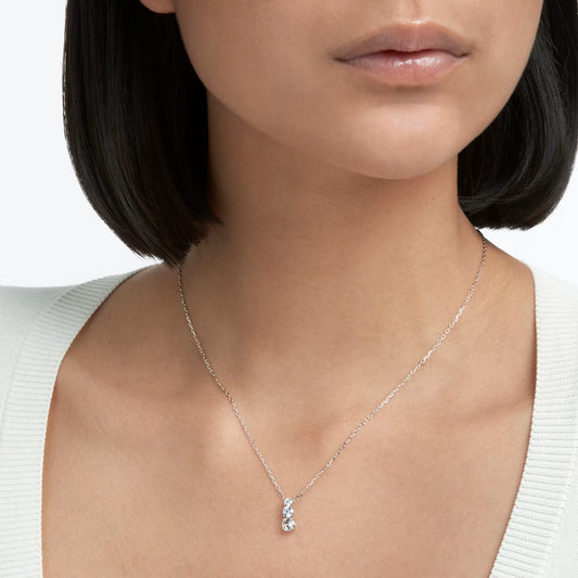 Swar*vski -Stilla Attract pendant Round cut, White, Rhodium plated-5414970