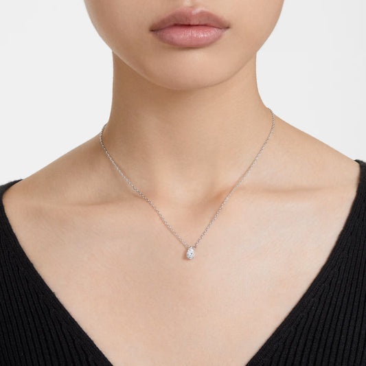Swar*vski -Stilla pendant Pear cut, White, Rhodium plated-5636708