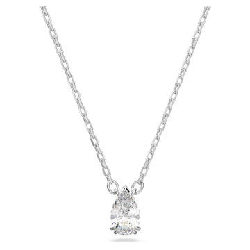 Swar*vski -Stilla pendant Pear cut, White, Rhodium plated-5636708