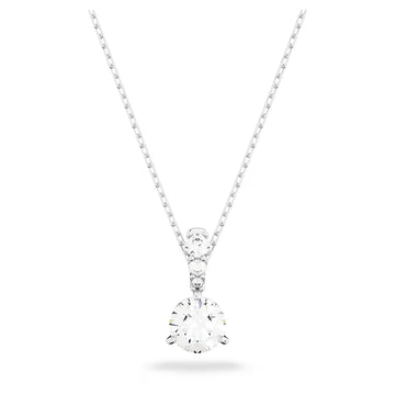 Swar*vski -Stilla pendant Round cut, White, Rhodium plated-5472635
