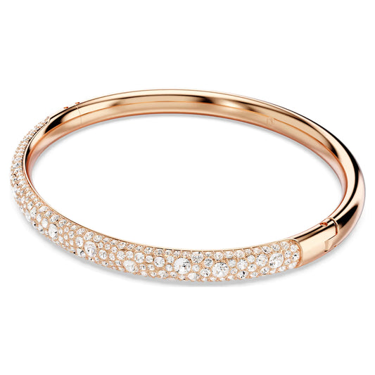 Swar*vski -Sublima bangle Snow pavé, White, 18K rose gold finish-5688611-M