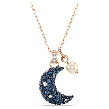 Swar*vski -Sublima pendant Crystal pearl, Moon, Multicolored, 18K rose gold finish-5671585