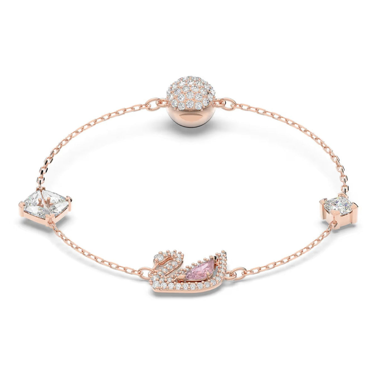 Swar*vski -Swan bracelet Swan, Pink, Rose gold-tone plated-5472271
