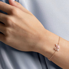 Swar*vski -Swan bracelet Swan, Pink, Rose gold-tone plated-5472271