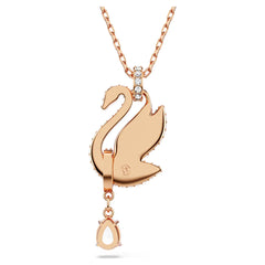Swar*vski -Swan pendant Swan, Black, Rose gold-tone plated - 5678045