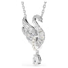 Swar*vski -Swan pendant Swan, White, Rhodium plated-5723387