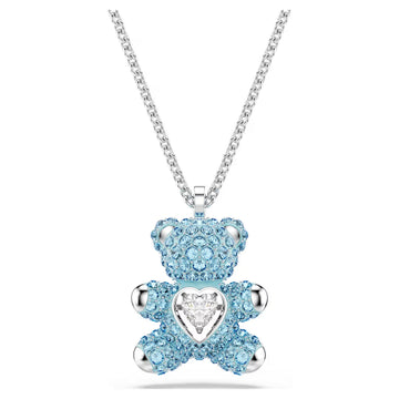 Swar*vski -Teddy pendant Bear, Blue, Rhodium plated-5737620